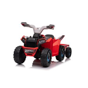 Beast Electric Ride-on Quad with Trailer 6V red All ATV and quads for kids Electric quads for kids