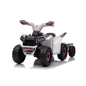 Beast Electric Ride-on Quad with Trailer 6V white All ATV and quads for kids Electric quads for kids