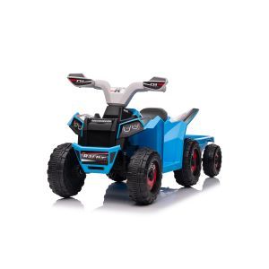 Beast Electric Ride-on Quad with Trailer 6V blue All ATV and quads for kids Electric quads for kids
