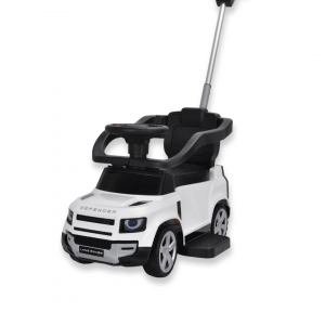 Range Rover Defender Foot-to-Floor with Push Bar white Range Rover kids cars Electric kids car
