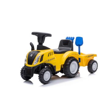 New Holland T7 Foot-to-Floor Tractor with Trailer yellow